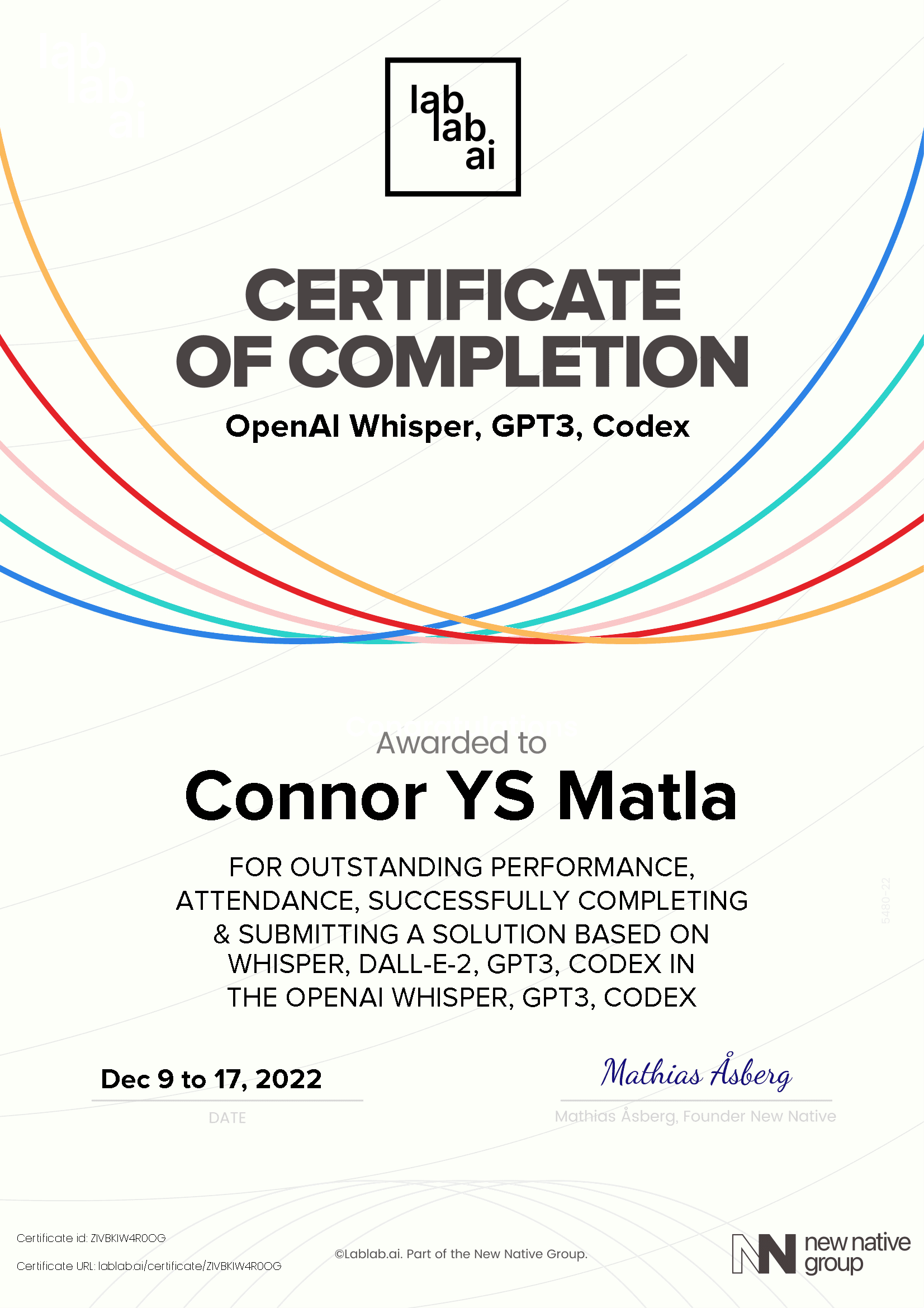 personal certificate