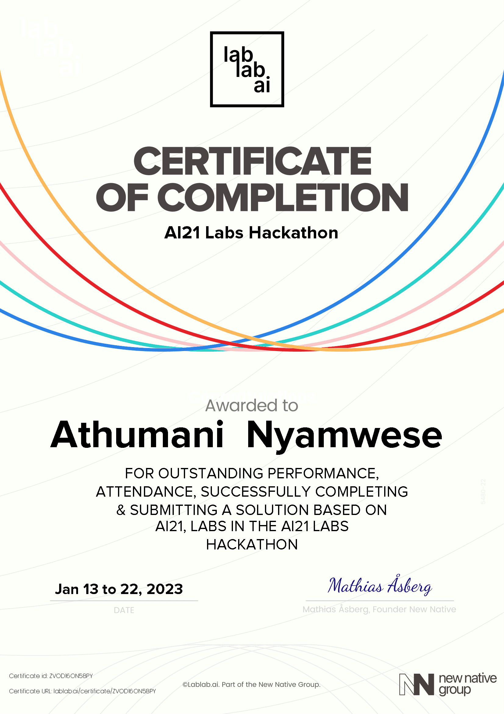 personal certificate