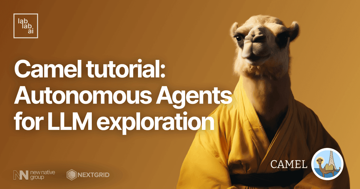 CAMEL tutorial: Building Communicative Agents for Large Scale Language Model Exploration